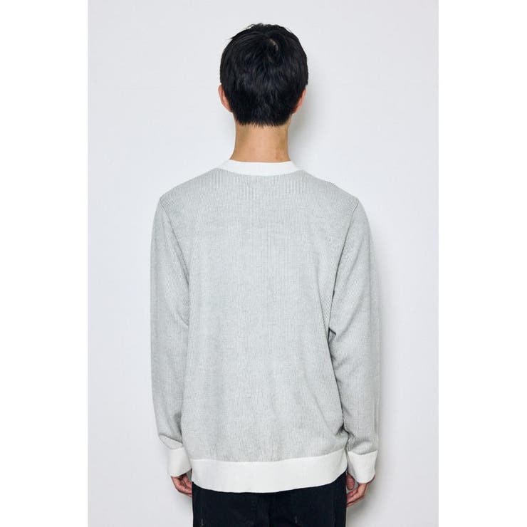 ストライプロゴニットトップス | AZUL BY MOUSSY | 詳細画像6 