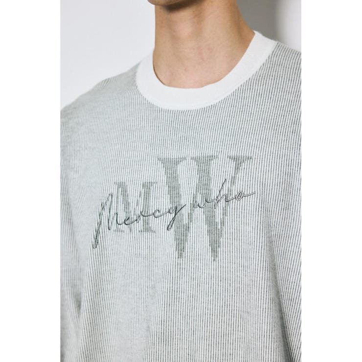 ストライプロゴニットトップス | AZUL BY MOUSSY | 詳細画像7 
