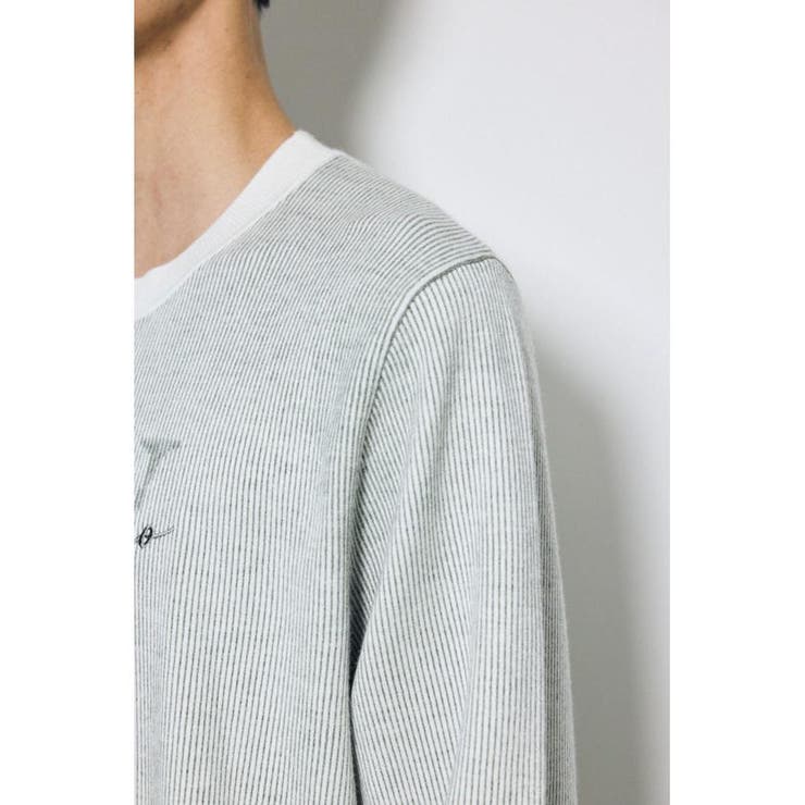ストライプロゴニットトップス | AZUL BY MOUSSY | 詳細画像8 