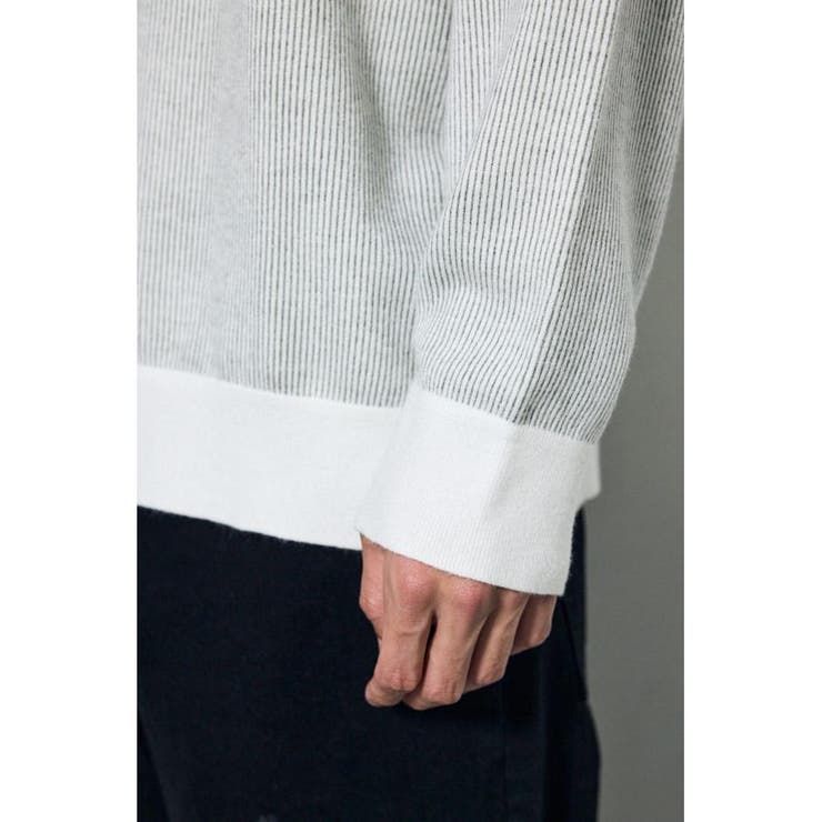 ストライプロゴニットトップス | AZUL BY MOUSSY | 詳細画像9 