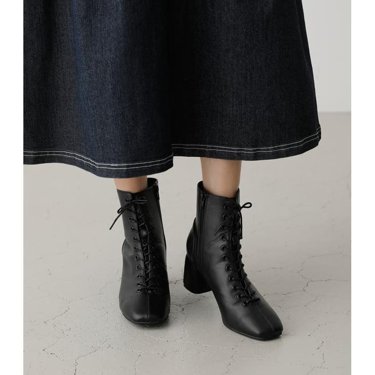 SQUARE TOE LACE UP BOOTS[品番：AZLW0019500]｜AZUL BY  MOUSSY（アズールバイマウジー）のレディースファッション通販｜SHOPLIST（ショップリスト）