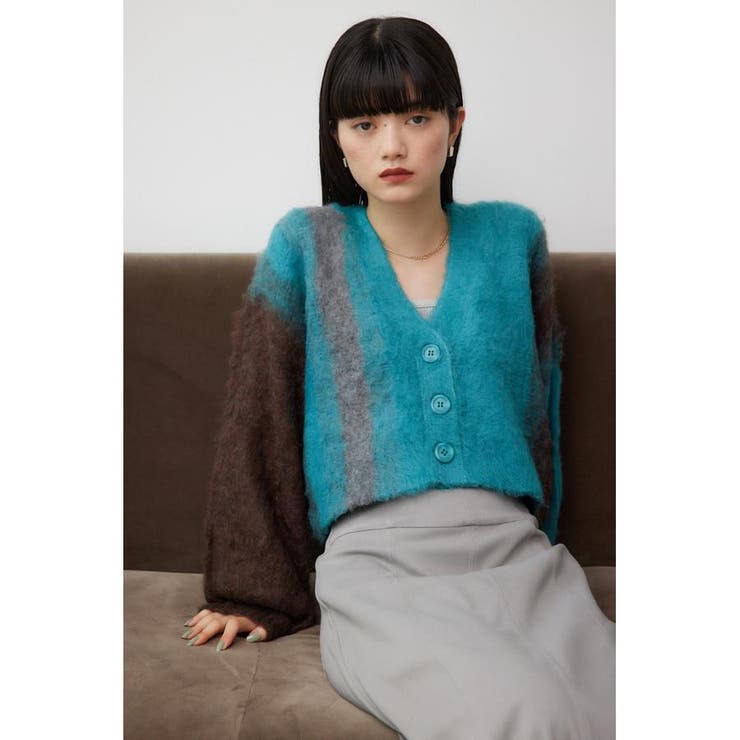 グラデーションシャギーニットカーディガン | AZUL BY MOUSSY | 詳細画像14 