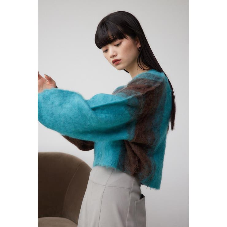 グラデーションシャギーニットカーディガン | AZUL BY MOUSSY | 詳細画像16 