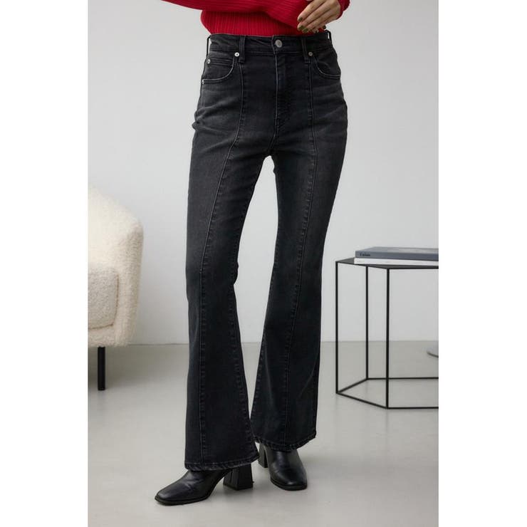 L/BLK1 | AZUL DENIM オーバーダイ切替フレアデニム | AZUL BY MOUSSY