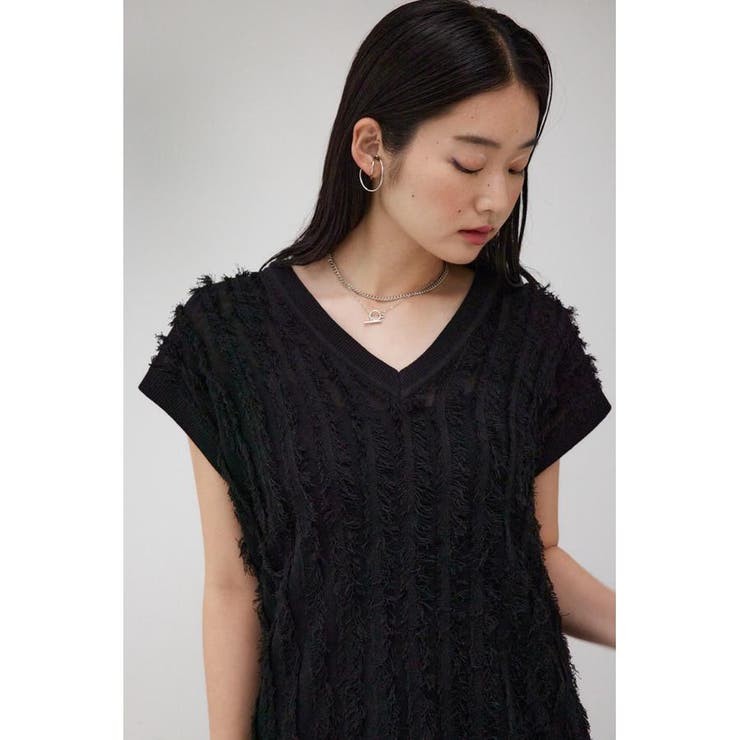 シアーフリンジニットベスト | AZUL BY MOUSSY | 詳細画像11 