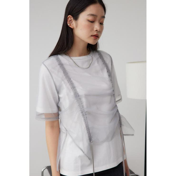 チュールレイヤードドロストトップス | AZUL BY MOUSSY | 詳細画像21 