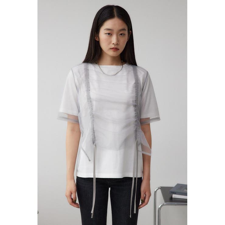 チュールレイヤードドロストトップス | AZUL BY MOUSSY | 詳細画像24 