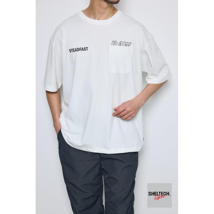 WHT | SHELTECH Light ポケット付きTシャツ | AZUL BY MOUSSY