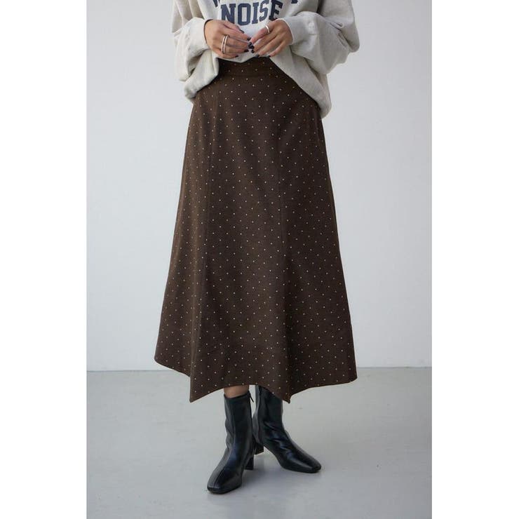 ドット柄ハンカチーフヘムスカート | AZUL BY MOUSSY | 詳細画像1 