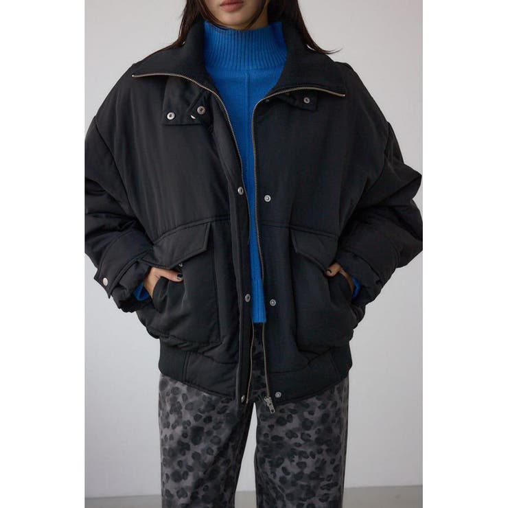 BLK | 襟リブ中綿ポケットブルゾン | AZUL BY MOUSSY