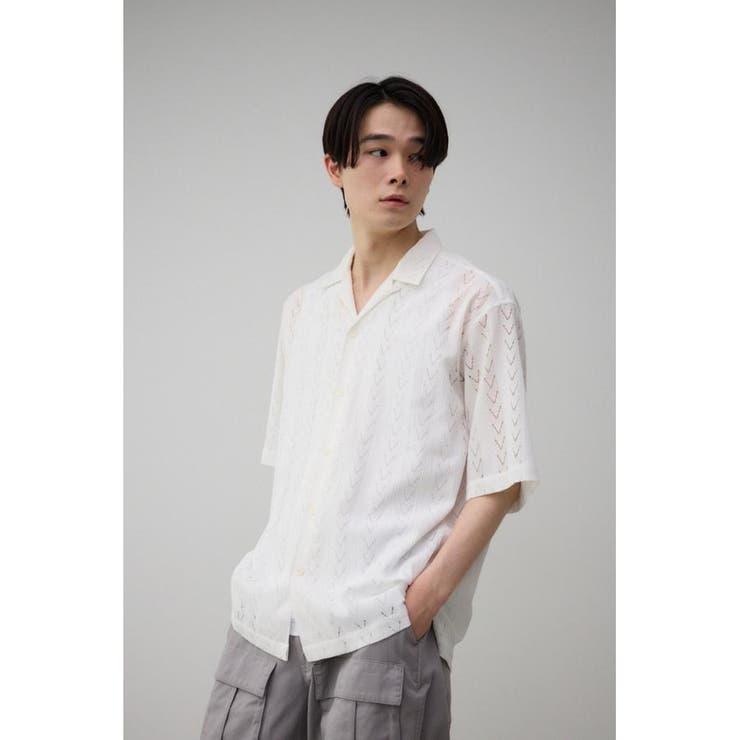 シアー開襟シャツ | AZUL BY MOUSSY | 詳細画像2 