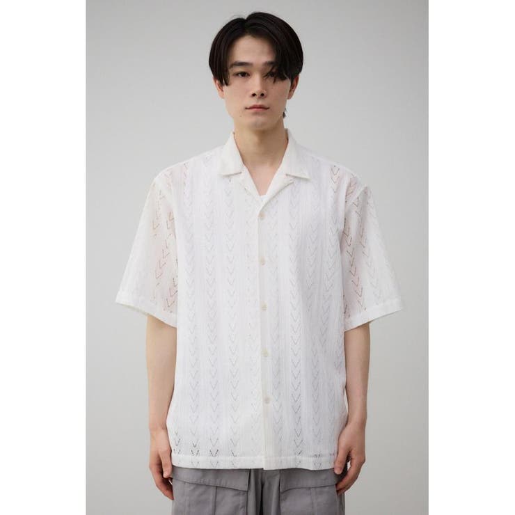 シアー開襟シャツ | AZUL BY MOUSSY | 詳細画像4 