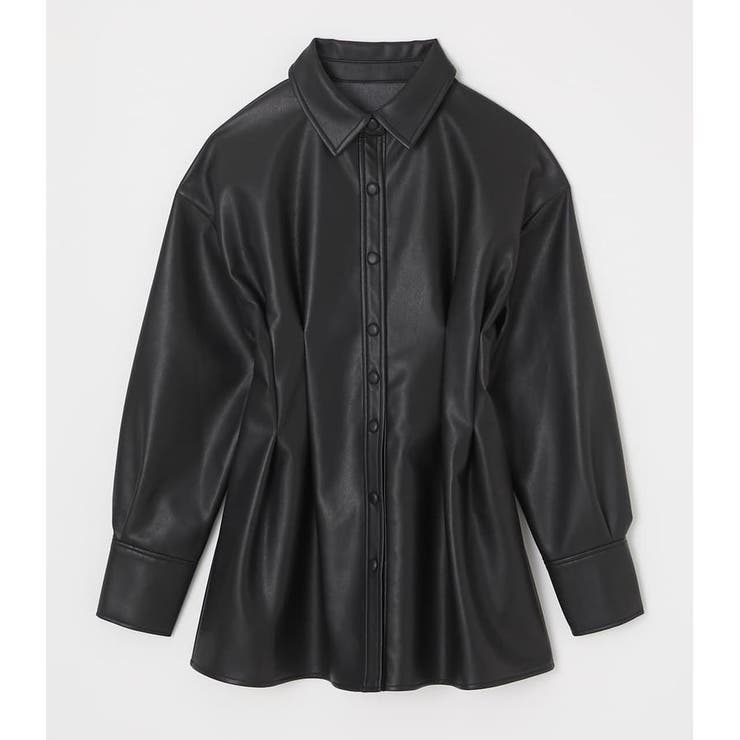 WAIST TUCK FAUX LEATHER SHIRT[品番：AZLW0019055]｜AZUL BY MOUSSY（アズールバイマウジー ）のレディースファッション通販｜SHOPLIST（ショップリスト）