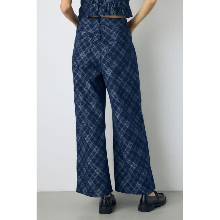 デニムチェックバギーパンツ | AZUL BY MOUSSY | 詳細画像12 