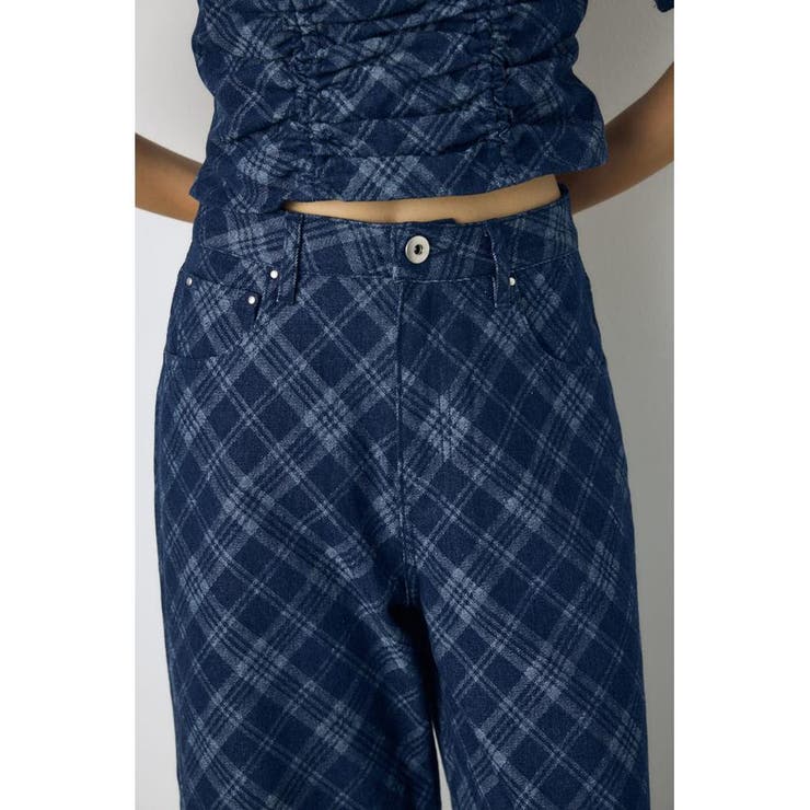 デニムチェックバギーパンツ | AZUL BY MOUSSY | 詳細画像14 