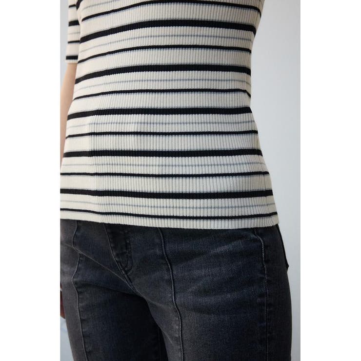 ハーフスリーブクルーネックリブトップス | AZUL BY MOUSSY | 詳細画像23 