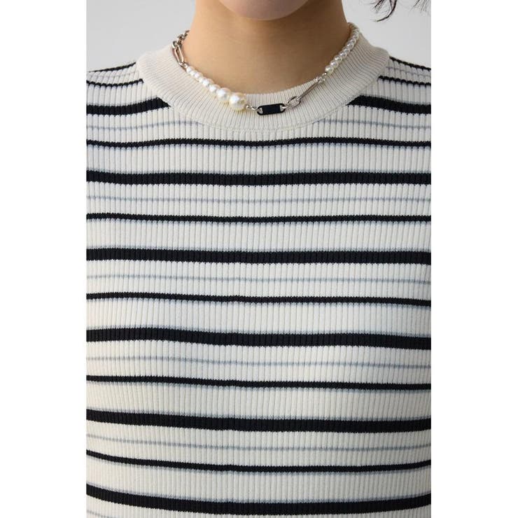 ハーフスリーブクルーネックリブトップス | AZUL BY MOUSSY | 詳細画像21 