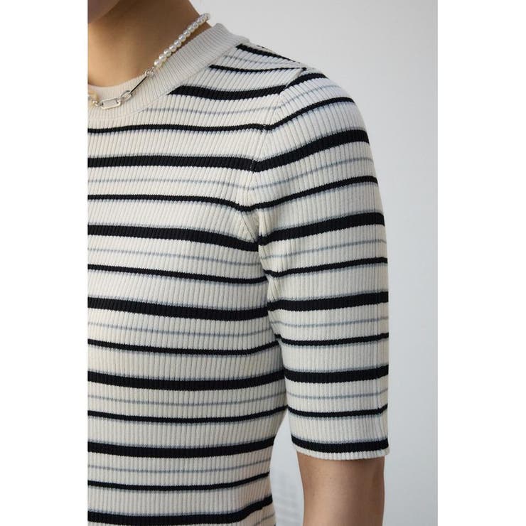 ハーフスリーブクルーネックリブトップス | AZUL BY MOUSSY | 詳細画像22 