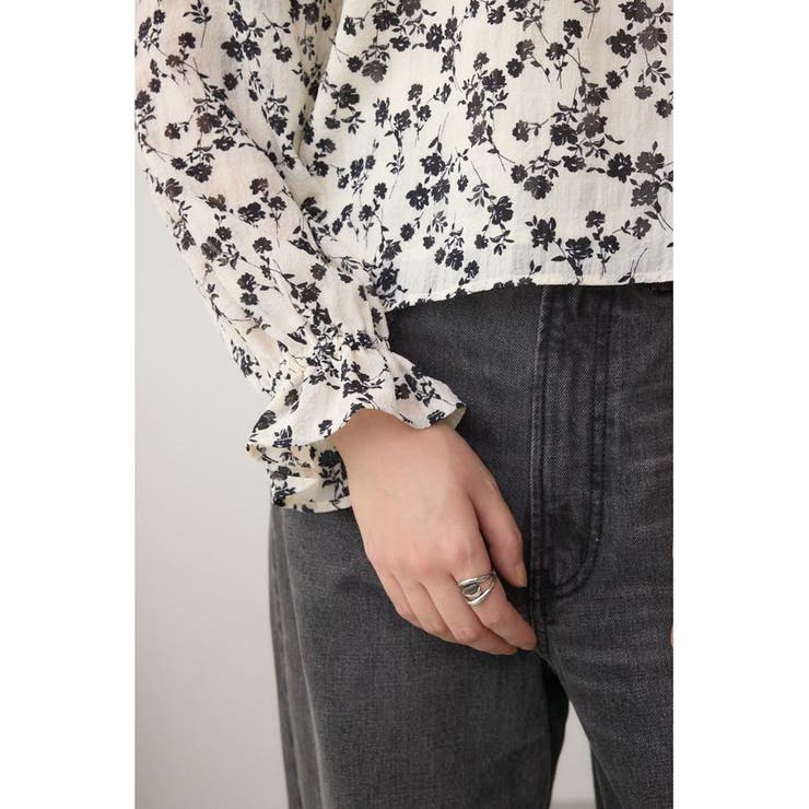 シアーチェックフラワー柄ブラウス | AZUL BY MOUSSY | 詳細画像11 