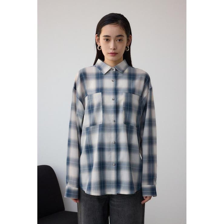 オンブレチェックライトシャツ | AZUL BY MOUSSY | 詳細画像15 