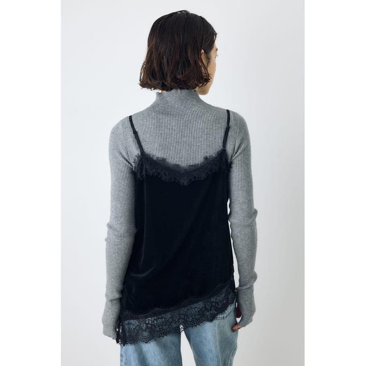 ベロアレースアシメキャミソール | AZUL BY MOUSSY | 詳細画像13 