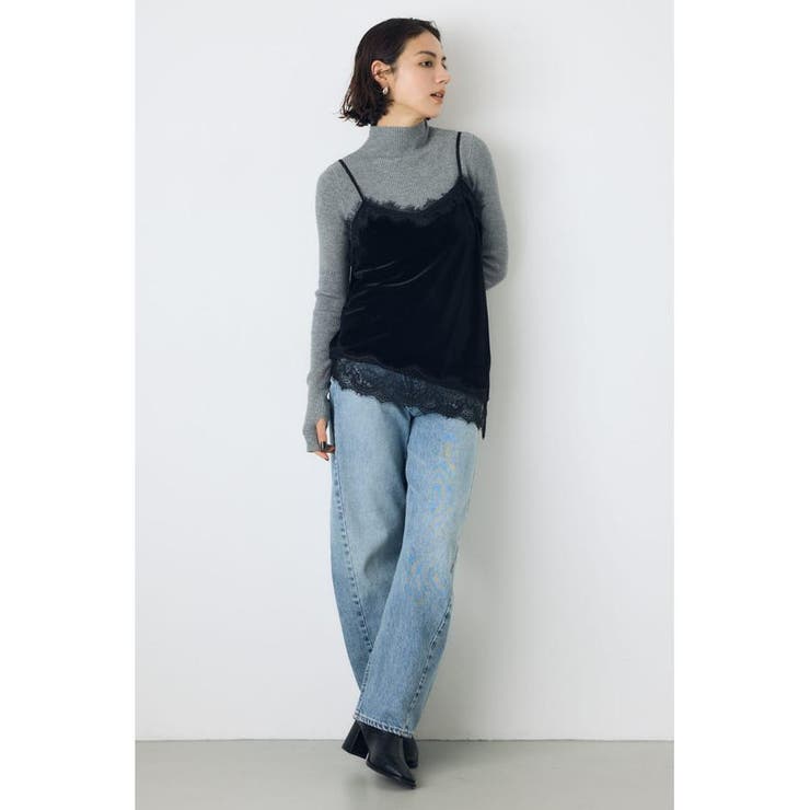 ベロアレースアシメキャミソール | AZUL BY MOUSSY | 詳細画像14 