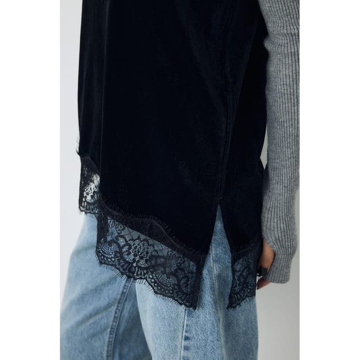ベロアレースアシメキャミソール | AZUL BY MOUSSY | 詳細画像17 