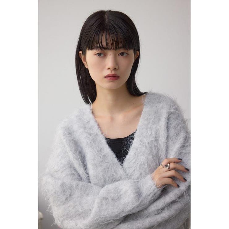 シャギー起毛ニットカーディガン | AZUL BY MOUSSY | 詳細画像32 