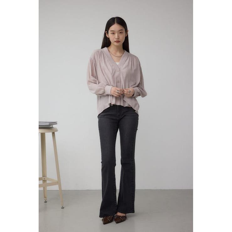 リブ付きシャツカーディガン | AZUL BY MOUSSY | 詳細画像14 