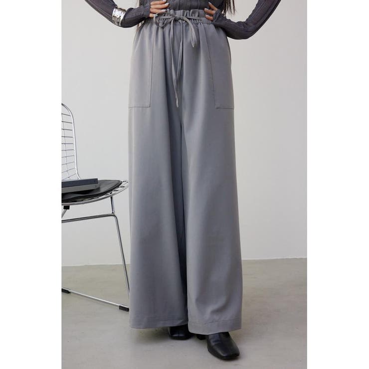 GRY | ソフトタッチギャザーワイドパンツ | AZUL BY MOUSSY