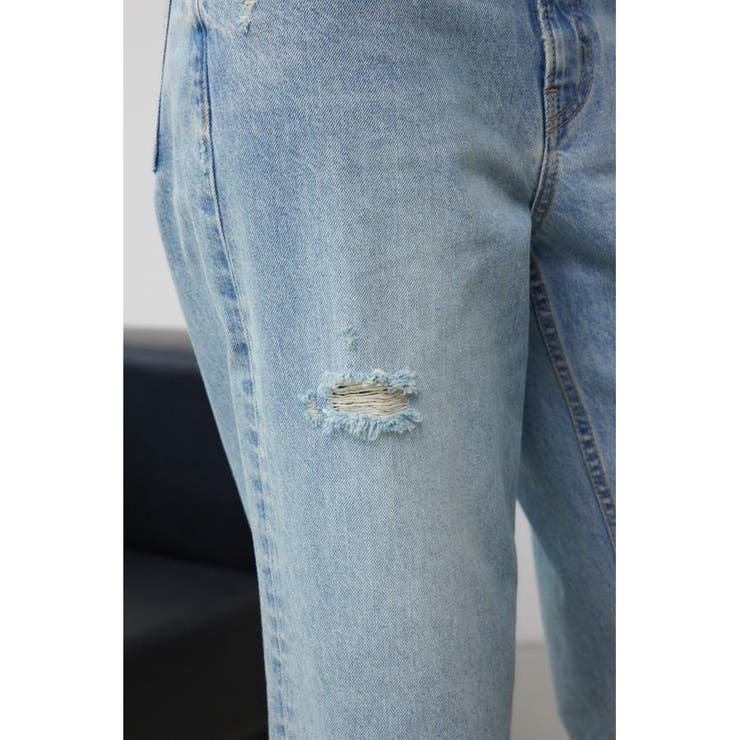 AZUL DENIMハイウエストワイドダメージデニム[品番：AZLW0022561