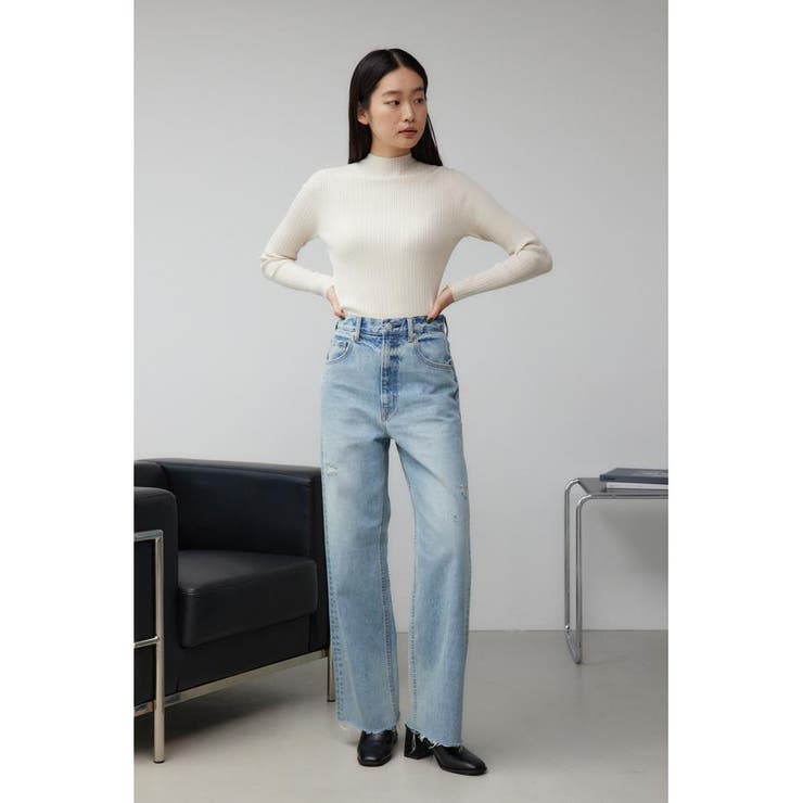 AZUL DENIMハイウエストワイドダメージデニム[品番：AZLW0022561]｜AZUL BY MOUSSY（アズールバイマウジー ）のレディースファッション通販｜SHOPLIST（ショップリスト）