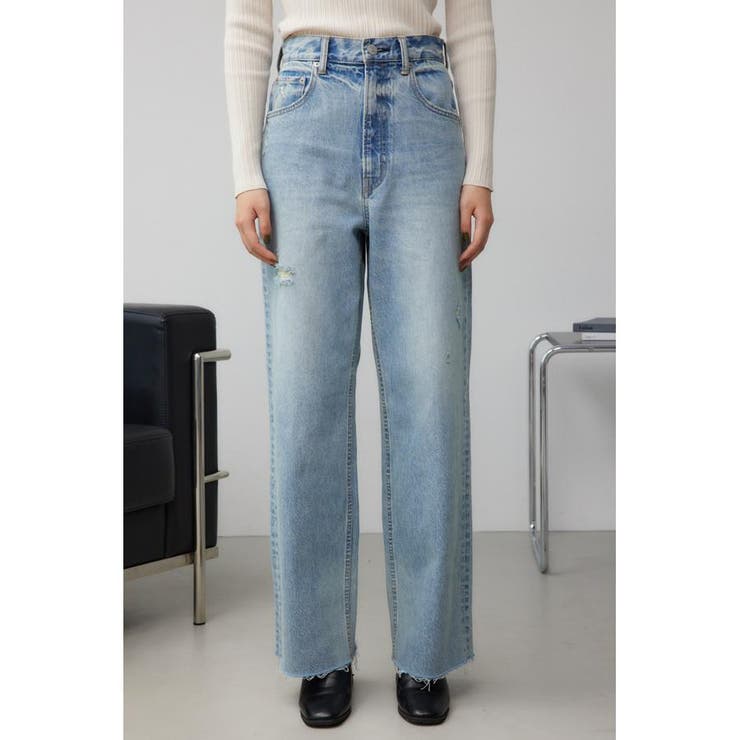 AZUL DENIMハイウエストワイドダメージデニム[品番：AZLW0022561]｜AZUL BY MOUSSY（アズール バイマウジー）のレディースファッション通販｜SHOPLIST（ショップリスト）