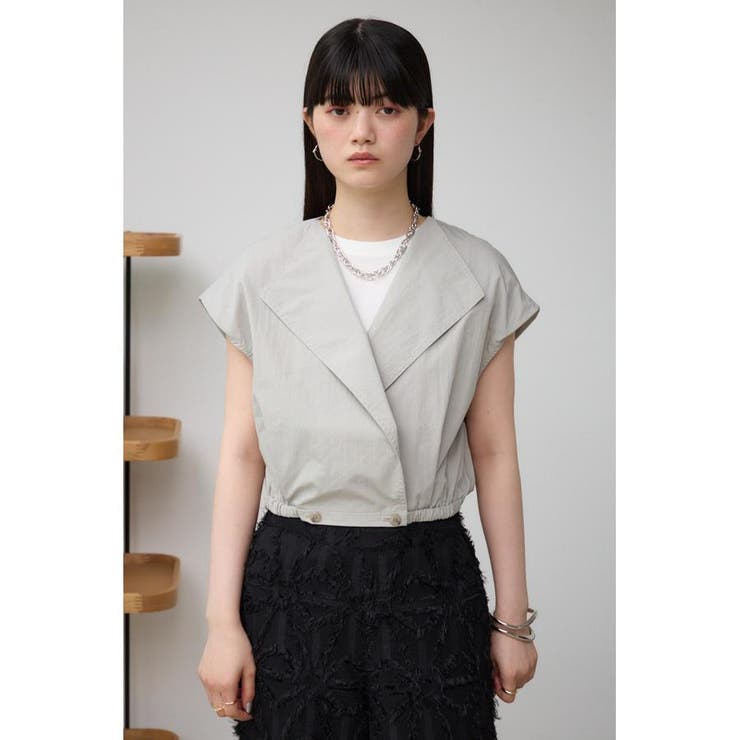 ドロストリングギャザーシャツベスト | AZUL BY MOUSSY | 詳細画像27 