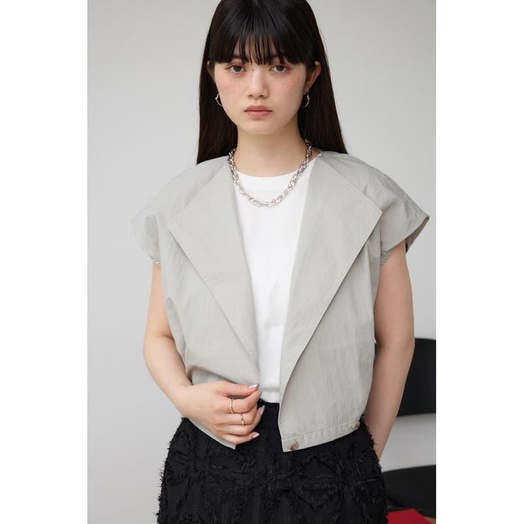 ドロストリングギャザーシャツベスト | AZUL BY MOUSSY | 詳細画像24 