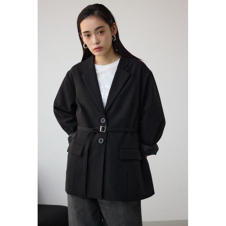 ベルト付きテーラードジャケット | AZUL BY MOUSSY | 詳細画像3 