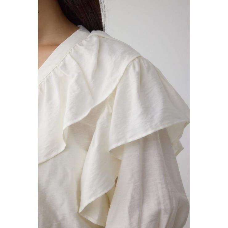ラッフルフリル5分袖ブラウス | AZUL BY MOUSSY | 詳細画像10 