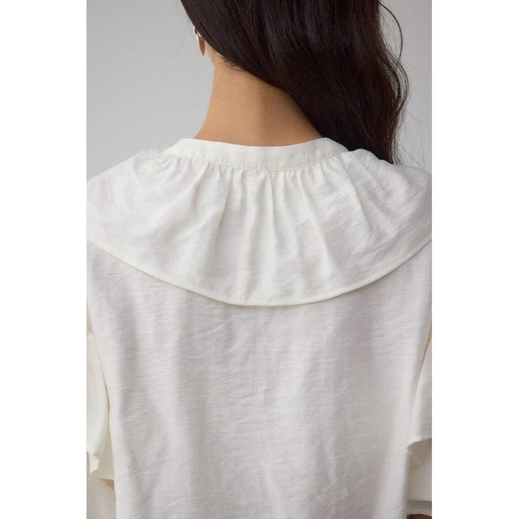 ラッフルフリル5分袖ブラウス | AZUL BY MOUSSY | 詳細画像9 