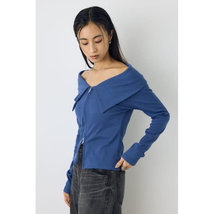 ダブルジップオフショル長袖トップス | AZUL BY MOUSSY | 詳細画像10 