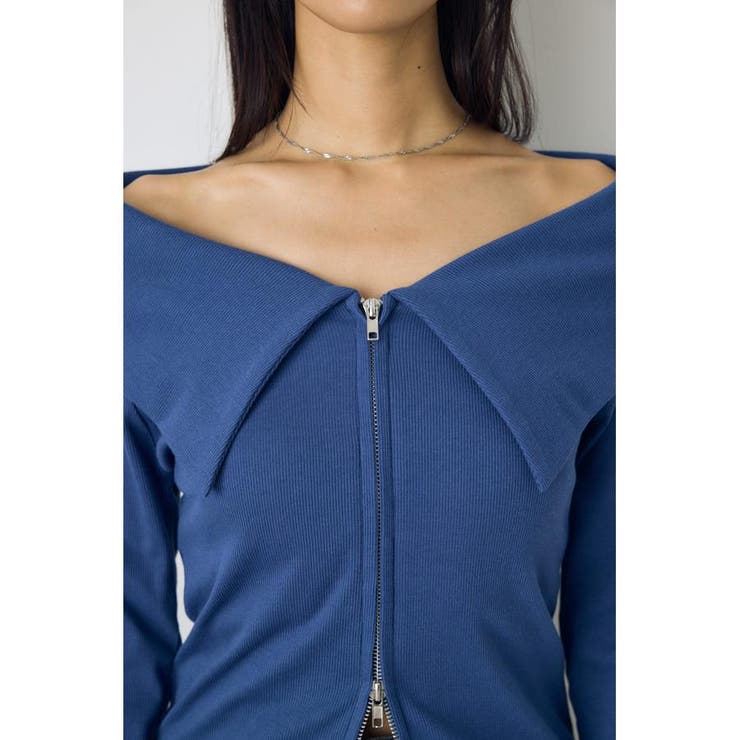 ダブルジップオフショル長袖トップス | AZUL BY MOUSSY | 詳細画像13 