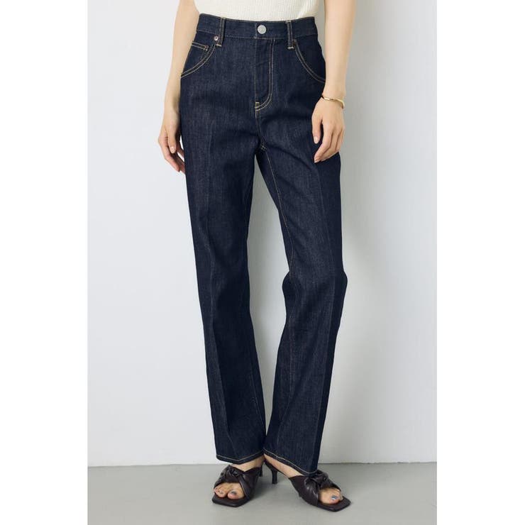 AZUL DENIM センタープレスストレートデニム ショート丈 | AZUL BY MOUSSY | 詳細画像10 