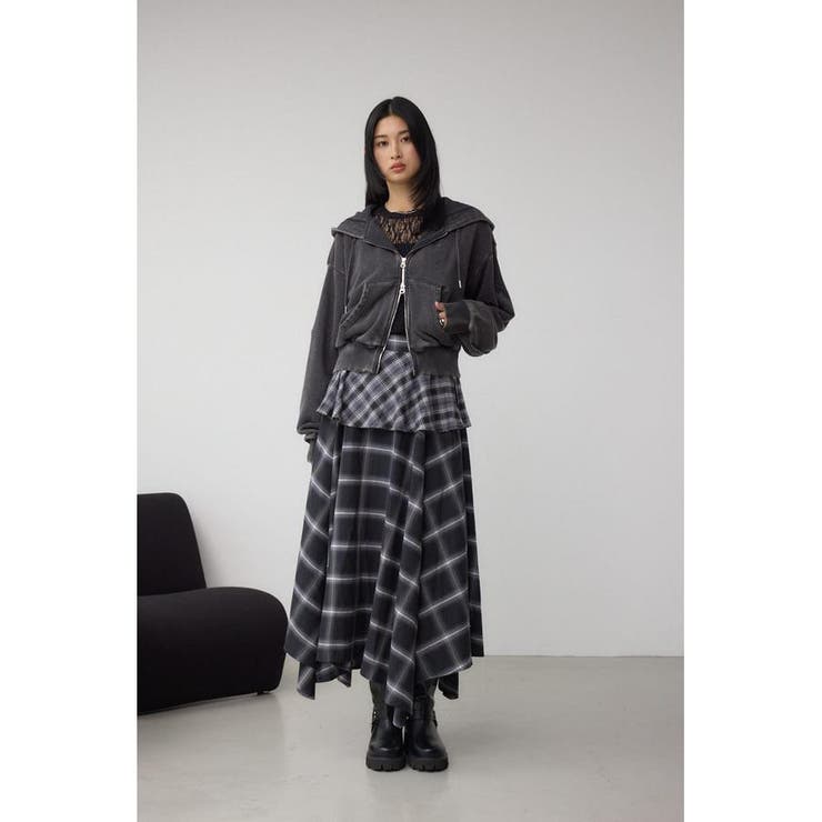 ジップアップダメージフーディー | AZUL BY MOUSSY | 詳細画像3 