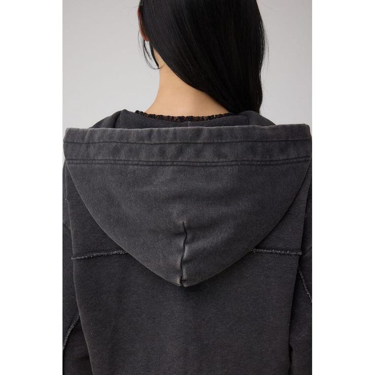 ジップアップダメージフーディー | AZUL BY MOUSSY | 詳細画像8 