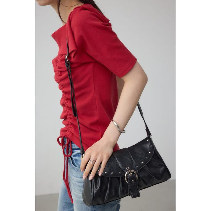 BLK | スタッズフラップギャザーバッグ | AZUL BY MOUSSY