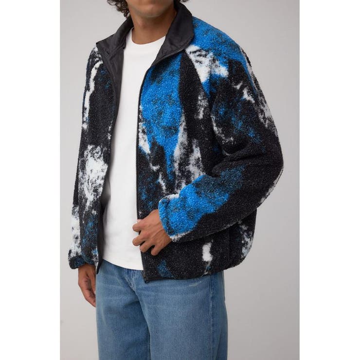 柄BLU5 | リバーシブルボアブルゾン | AZUL BY MOUSSY