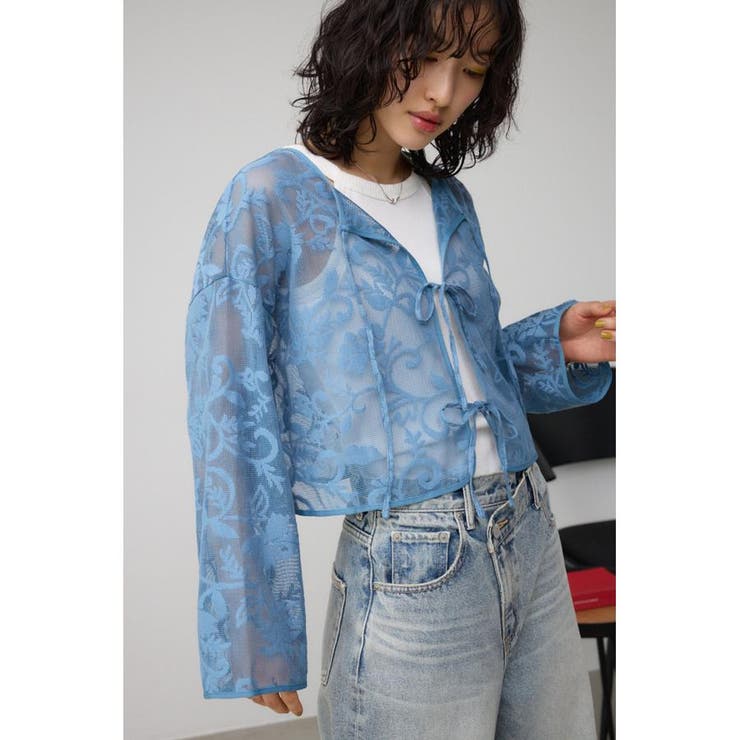メッシュパターンカーディガン | AZUL BY MOUSSY | 詳細画像22 