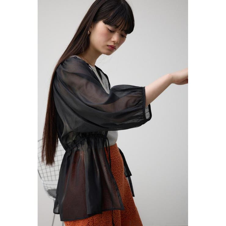 2WAYシアーペプラムシャツブラウス | AZUL BY MOUSSY | 詳細画像14 