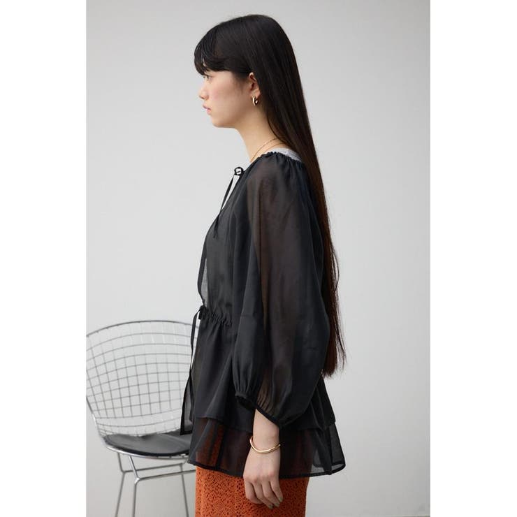 2WAYシアーペプラムシャツブラウス | AZUL BY MOUSSY | 詳細画像17 