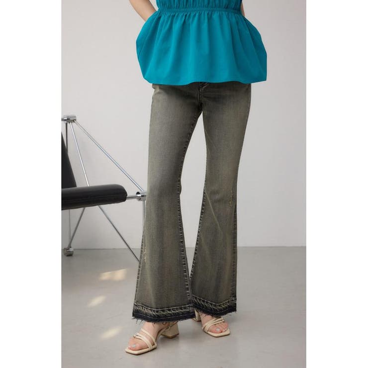 BLK | AZUL DENIM デザインフレアデニム | AZUL BY MOUSSY