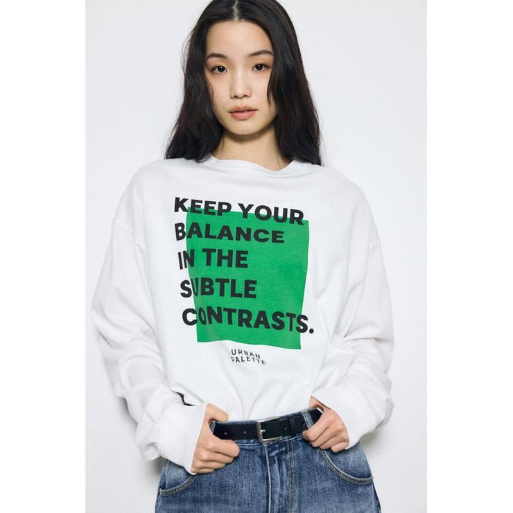 フロントメッセージロゴロンT | AZUL BY MOUSSY | 詳細画像1 